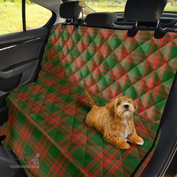 ScotsTee Shop Scottish Menzies Green Modern Clan Tartan Pet Seat Cover, Dog Car Seat Cover