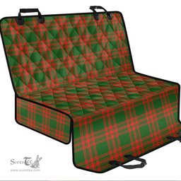 ScotsTee Shop Scottish Menzies Green Modern Clan Tartan Pet Seat Cover, Dog Car Seat Cover