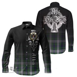 ScotsTee Shop Scottish Forbes Dress Clan Crest Tartan Alba Gu Brath Celtic Inspired Tartan Long Sleeve Shirt
