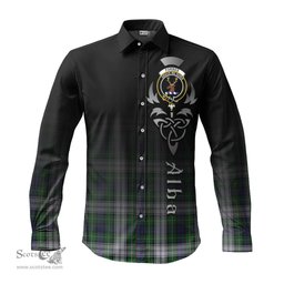 ScotsTee Shop Scottish Forbes Dress Clan Crest Tartan Alba Gu Brath Celtic Inspired Tartan Long Sleeve Shirt
