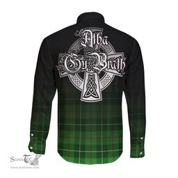 ScotsTee Shop Scottish Clephan Clan Crest Tartan Alba Gu Brath Celtic Inspired Tartan Long Sleeve Shirt