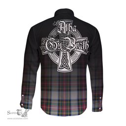 ScotsTee Shop Scottish Dennistoun Clan Crest Tartan Alba Gu Brath Celtic Inspired Tartan Long Sleeve Shirt