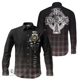 ScotsTee Shop Scottish Douglas Ancient Dress Clan Crest Tartan Alba Gu Brath Celtic Inspired Tartan Long Sleeve Shirt