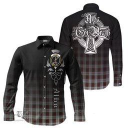 ScotsTee Shop Scottish Fraser Dress Clan Crest Tartan Alba Gu Brath Celtic Inspired Tartan Long Sleeve Shirt