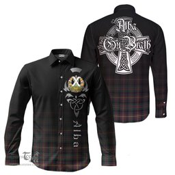 ScotsTee Shop Scottish Cameron Highlanders of Ottawa Clan Crest Tartan Alba Gu Brath Celtic Inspired Tartan Long Sleeve Shirt