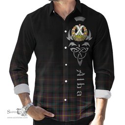 ScotsTee Shop Scottish Cameron Highlanders of Ottawa Clan Crest Tartan Alba Gu Brath Celtic Inspired Tartan Long Sleeve Shirt