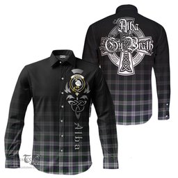 ScotsTee Shop Scottish Campbell of Cawdor Dress Clan Crest Tartan Alba Gu Brath Celtic Inspired Tartan Long Sleeve Shirt