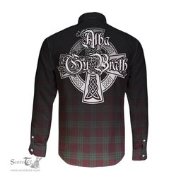ScotsTee Shop Scottish MacGregor Hunting Ancient Clan Crest Tartan Alba Gu Brath Celtic Inspired Tartan Long Sleeve Shirt