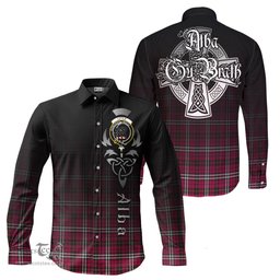 ScotsTee Shop Scottish Little Clan Crest Tartan Alba Gu Brath Celtic Inspired Tartan Long Sleeve Shirt