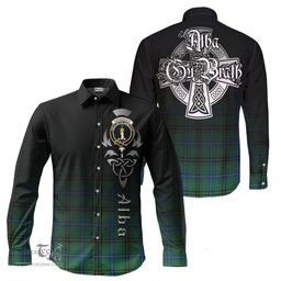 ScotsTee Shop Scottish Henderson Ancient Clan Crest Tartan Alba Gu Brath Celtic Inspired Tartan Long Sleeve Shirt