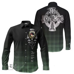 ScotsTee Shop Scottish MacDonald Lord of the Isles Hunting Clan Crest Tartan Alba Gu Brath Celtic Inspired Tartan Long Sleeve Shirt