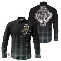 ScotsTee Shop Scottish MacKenzie Dress Clan Crest Tartan Alba Gu Brath Celtic Inspired Tartan Long Sleeve Shirt