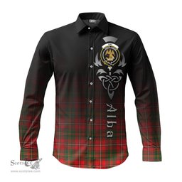 ScotsTee Shop Scottish Hay Modern Clan Crest Tartan Alba Gu Brath Celtic Inspired Tartan Long Sleeve Shirt
