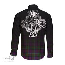 ScotsTee Shop Scottish MacDonald of Clan Ranald Modern Clan Crest Tartan Alba Gu Brath Celtic Inspired Tartan Long Sleeve Shirt