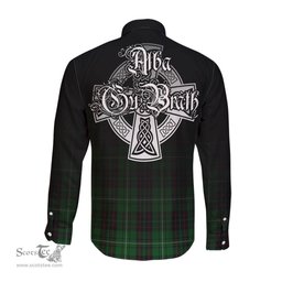 ScotsTee Shop Scottish MacAulay of Lewis Clan Crest Tartan Alba Gu Brath Celtic Inspired Tartan Long Sleeve Shirt
