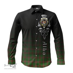 ScotsTee Shop Scottish MacKinnon Hunting Modern Clan Crest Tartan Alba Gu Brath Celtic Inspired Tartan Long Sleeve Shirt