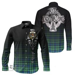 ScotsTee Shop Scottish Graham of Montrose Ancient Clan Crest Tartan Alba Gu Brath Celtic Inspired Tartan Long Sleeve Shirt