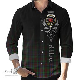 ScotsTee Shop Scottish MacDuff Hunting Clan Crest Tartan Alba Gu Brath Celtic Inspired Tartan Long Sleeve Shirt