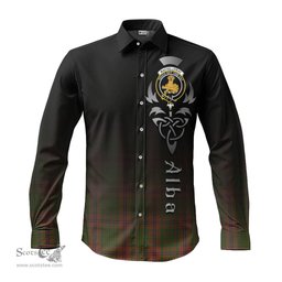 ScotsTee Shop Scottish MacGillivray Hunting Clan Crest Tartan Alba Gu Brath Celtic Inspired Tartan Long Sleeve Shirt