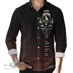 ScotsTee Shop Scottish Hunter USA Clan Crest Tartan Alba Gu Brath Celtic Inspired Tartan Long Sleeve Shirt