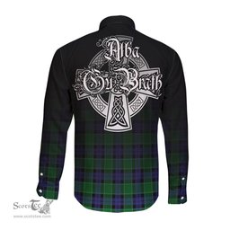 ScotsTee Shop Scottish Graham of Menteith Modern Clan Crest Tartan Alba Gu Brath Celtic Inspired Tartan Long Sleeve Shirt