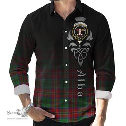 ScotsTee Shop Scottish MacCulloch Clan Crest Tartan Alba Gu Brath Celtic Inspired Tartan Long Sleeve Shirt
