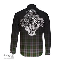 ScotsTee Shop Scottish Hay White Dress Clan Crest Tartan Alba Gu Brath Celtic Inspired Tartan Long Sleeve Shirt