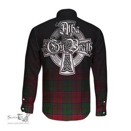 ScotsTee Shop Scottish Grant Clan Crest Tartan Alba Gu Brath Celtic Inspired Tartan Long Sleeve Shirt