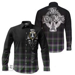 ScotsTee Shop Scottish MacCallum Dress Clan Crest Tartan Alba Gu Brath Celtic Inspired Tartan Long Sleeve Shirt