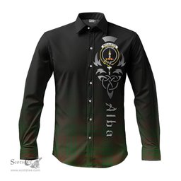 ScotsTee Shop Scottish MacAlister of Glenbarr Hunting Clan Crest Tartan Alba Gu Brath Celtic Inspired Tartan Long Sleeve Shirt