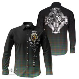 ScotsTee Shop Scottish MacIntosh Hunting Ancient Clan Crest Tartan Alba Gu Brath Celtic Inspired Tartan Long Sleeve Shirt