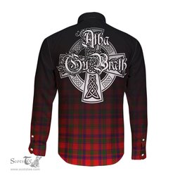 ScotsTee Shop Scottish MacColl Modern Clan Crest Tartan Alba Gu Brath Celtic Inspired Tartan Long Sleeve Shirt
