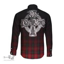 ScotsTee Shop Scottish Orr Clan Crest Tartan Alba Gu Brath Celtic Inspired Tartan Long Sleeve Shirt