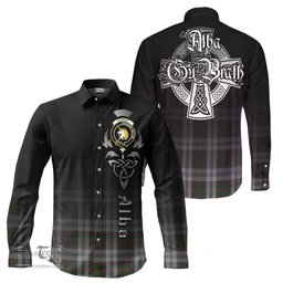 ScotsTee Shop Scottish Stewart of Appin Dress Clan Crest Tartan Alba Gu Brath Celtic Inspired Tartan Long Sleeve Shirt