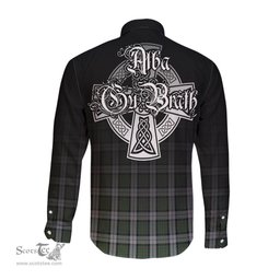ScotsTee Shop Scottish MacLaren Dress Clan Crest Tartan Alba Gu Brath Celtic Inspired Tartan Long Sleeve Shirt