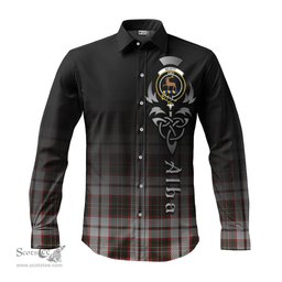ScotsTee Shop Scottish Scott Dress Clan Crest Tartan Alba Gu Brath Celtic Inspired Tartan Long Sleeve Shirt