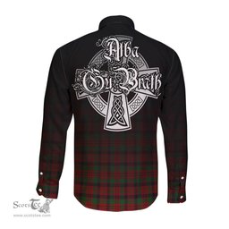 ScotsTee Shop Scottish MacNicol Clan Crest Tartan Alba Gu Brath Celtic Inspired Tartan Long Sleeve Shirt