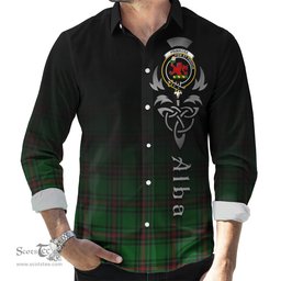 ScotsTee Shop Scottish Primrose Clan Crest Tartan Alba Gu Brath Celtic Inspired Tartan Long Sleeve Shirt