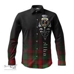 ScotsTee Shop Scottish MacPhail Clan Crest Tartan Alba Gu Brath Celtic Inspired Tartan Long Sleeve Shirt