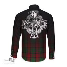 ScotsTee Shop Scottish MacPhail Clan Crest Tartan Alba Gu Brath Celtic Inspired Tartan Long Sleeve Shirt