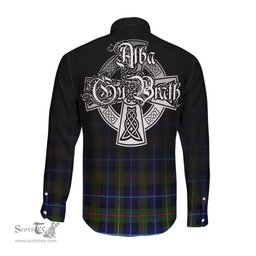 ScotsTee Shop Scottish Smith Modern Clan Crest Tartan Alba Gu Brath Celtic Inspired Tartan Long Sleeve Shirt