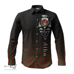 ScotsTee Shop Scottish Moncrieff Clan Crest Tartan Alba Gu Brath Celtic Inspired Tartan Long Sleeve Shirt