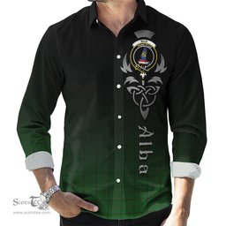ScotsTee Shop Scottish Mar Tribe Clan Crest Tartan Alba Gu Brath Celtic Inspired Tartan Long Sleeve Shirt