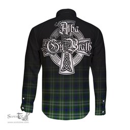 ScotsTee Shop Scottish Swinton Clan Crest Tartan Alba Gu Brath Celtic Inspired Tartan Long Sleeve Shirt