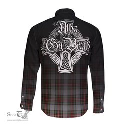 ScotsTee Shop Scottish Stewart Dress Clan Crest Tartan Alba Gu Brath Celtic Inspired Tartan Long Sleeve Shirt