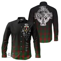 ScotsTee Shop Scottish Middleton Clan Crest Tartan Alba Gu Brath Celtic Inspired Tartan Long Sleeve Shirt