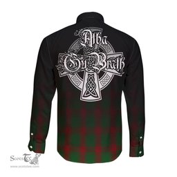 ScotsTee Shop Scottish Middleton Clan Crest Tartan Alba Gu Brath Celtic Inspired Tartan Long Sleeve Shirt