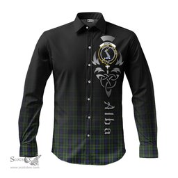 ScotsTee Shop Scottish MacNeil of Colonsay Clan Crest Tartan Alba Gu Brath Celtic Inspired Tartan Long Sleeve Shirt