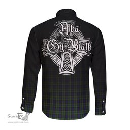 ScotsTee Shop Scottish MacNeil of Colonsay Clan Crest Tartan Alba Gu Brath Celtic Inspired Tartan Long Sleeve Shirt