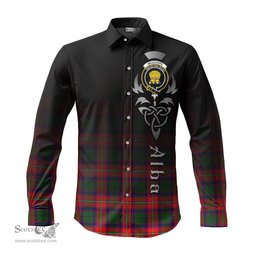 ScotsTee Shop Scottish Wauchope Clan Crest Tartan Alba Gu Brath Celtic Inspired Tartan Long Sleeve Shirt